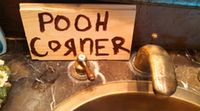 Winnie the pooh sign: pooh corner (for bathroom) Winnie The Pooh Bathroom Decor, Winnie The Pooh Bathroom, Winnie The Pooh Sign, Pooh Corner, New Bathroom Ideas, Burn It Down, Design Birthday, 2024 Wedding, Movie Room