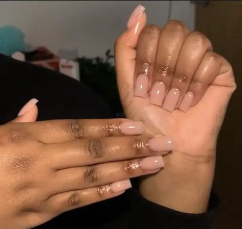 Nude Nails: 52 Stunning Ideas that can Transform Your Look Short Classy Nails, Overlay Nails, Acrylic Nails Nude, Brown Acrylic Nails, Natural Acrylic Nails, Milky Nails, Work Nails, Short Square Acrylic Nails, Short Acrylic Nails Designs