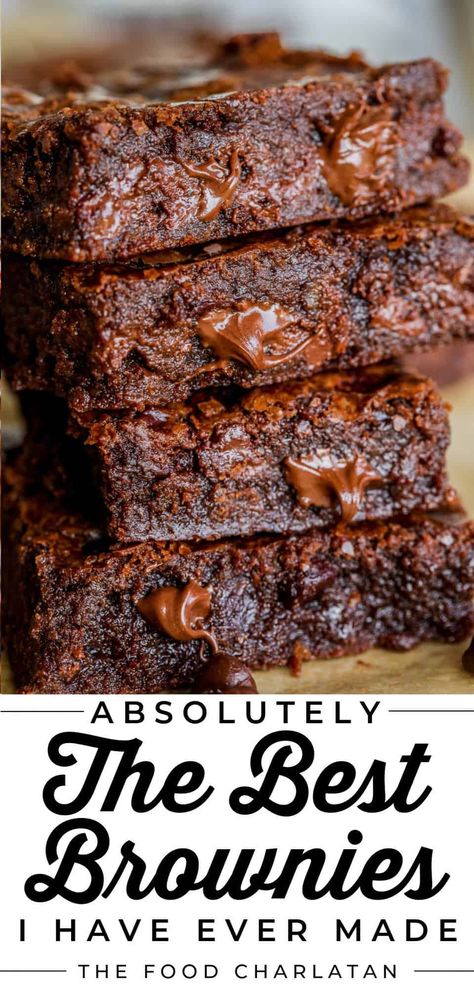 Regular Brownies, Brown Butter Brownies, The Best Brownie Recipe, Snack Christmas, The Best Brownies, Brownies From Scratch, Fudgy Brownie Recipe, The Food Charlatan, Best Brownie Recipe