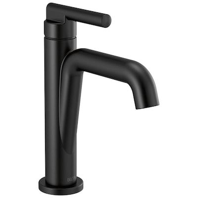 Black sink faucets at Lowes.com: Search Results Delta Nicoli, Black Sink Faucet, Delta Faucets Bathroom, Black Faucet Bathroom, Matte Black Bathroom Faucet, Black Bathroom Faucet, Matte Black Bathroom, Black Sink, Bathroom Sink Drain