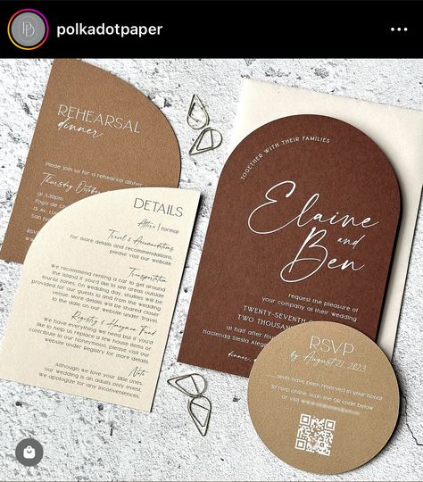 Brown Wedding Invitations, Religious Wedding, Polka Dot Paper, Brown Wedding, Photo Wedding Invitations, Wedding Suite, Ivory Wedding, Virginia Weddings, Wedding Stationary