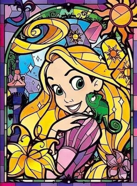 Disney Jigsaw Puzzles, Disney Stained Glass, Deco Disney, Rapunzel Tangled, Disney Ornaments, Princess Rapunzel, Disney Favorites, Disney Tangled, Pinturas Disney