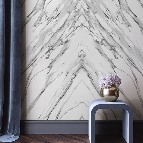 Tempaper Book-Matched Marble Mural Wallpaper CM9091, Color: Black White - JCPenney Temporary Walls, Marble Wall Mural, Wallpaper Tools, Bella Collina, Peel And Stick Wall Mural, Hampton House, Removable Wall Murals, Room Transformation, Rug Gallery