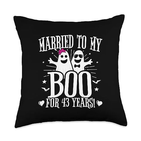 Halloween Wedding Anniversary Gifts & Apparel Wedding October-Funny 43rd Anniversary Throw Pillow, 18x18, Multicolor Halloween Wedding Anniversary, October Funny, 24th Anniversary, Wedding October, October Wedding, Halloween Wedding, Wedding Anniversary Gifts, Wedding Anniversary, Anniversary Gifts