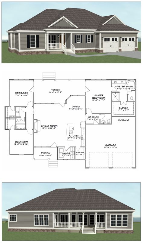 Plan SC1810: ($825) 3 bedroom 2.5 bath home with 1810 heated square feet. This home plan is available for purchase online along with many others at stevecoxinc.net. Contact us today to modify this plan. 3bdrm House Plans, 1 Floor House Plans 3 Bedroom, 3 Bedroom 3.5 Bath House Plans, Modular Home Plans 3 Bedroom 2 Bath, Floor Plans 3 Bedroom 2 1/2 Bath, 3 Bedroom 3.5 Bath Floor Plans, 3 Bedroom 2.5 Bath Floor Plans One Story, 3 Bed 3 Bath Floor Plans, Floor Plans 3 Bedroom 2 Bath