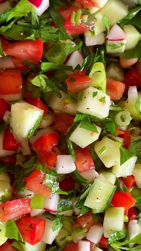 Must Try💖 in 2022 | Healthy recipes, Summer salads, Salad recipes healthy lunch Easy Vegetable Salad, Turkish Salad Recipes, Arabic Salad, Healthy Vegetable Salad, Salad Recipes Healthy, Salad Recipes Healthy Lunch, Salad Recipes Healthy Easy, Vegetable Salad Recipes, Resep Salad