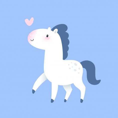 Little white horse pony | Premium Vector #Freepik #vector #background #banner #poster #baby Cute Horse Pictures Cartoon, Baby Horse Cartoon, Pony Illustration Cute, Horse Illustration Cute, Horse Cute Drawing, Cute Horse Drawing Cartoon, Cute Horse Illustration, Cute Horse Drawing, Pony Illustration