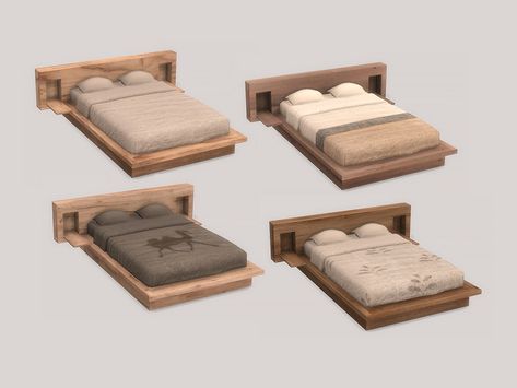 Sims 4 Wooden Furniture Cc, Sims 4 Cc Male Decor, Sims 4 Bedframes, Sims 4 Furniture Cc Bed, Sims 4 Minimalist Cc Clothes, Sims 4 Daybed Cc, Sims 4 Cc Japanese Furniture, Sims 4 Bed Cc Furniture, Sims 4 Bed Frames Cc