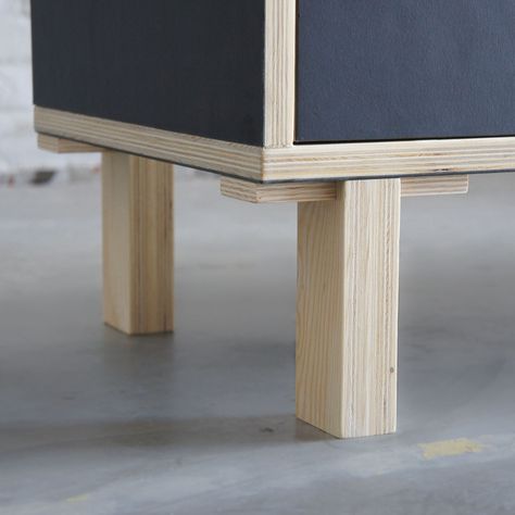 Atelier Antipode | office cabinet in plywood with forbo desktop and gold brushed laminate Plywood Office, Plywood Bench, Office Credenza, Cnc Furniture Plans, Plywood Design, Plywood Projects, Plywood Interior, Cnc Furniture, Plywood Chair