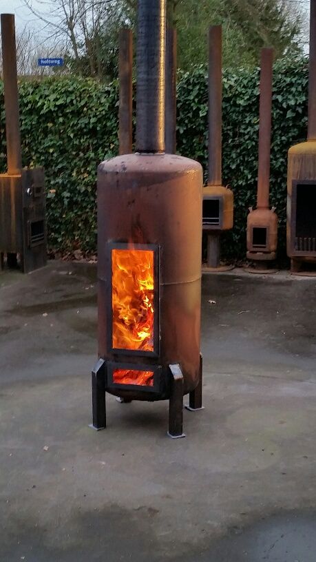 Gas Bottle Wood Burner, Engineering Workshop, Wood Burning Heaters, Diy Wood Stove, Metal Fire Pit, Outdoor Stove, Bbq Grill Design, Diy Patio Decor, Wood Heater