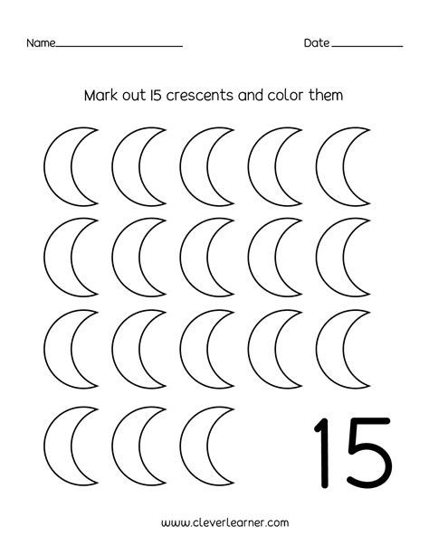 Number 15 Worksheet, Number Writing Worksheets, Kindergarten Counting, Counting Worksheets For Kindergarten, Counting Worksheet, 30 Number, Number Worksheets Kindergarten, Preschool Number Worksheets, Worksheet Preschool