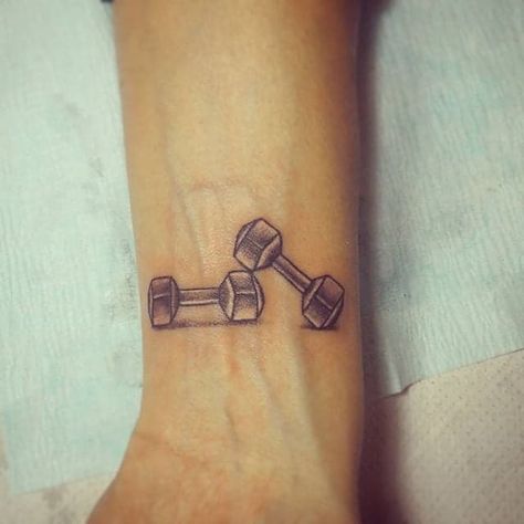 Lifting Tattoos, Barbell Tattoo, Dumbbell Tattoo, Gym Tattoos, Gym Tattoo, Sport Tattoos, Fitness Tattoo, Black White Tattoos, Elements Tattoo