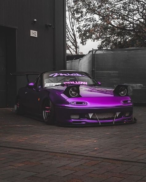 Mazda MX-5 Miata 😈   @andrewc98  📸 @andrewscapture #jdm #mx5 #mazda #iconiccars #car #cars Miata Mods, Mx5 Mazda, Miata Car, Funny Lockscreen, Mazda Mx 5 Miata, Purple Car, Mx 5 Miata, Girly Car, Mazda Mx5 Miata