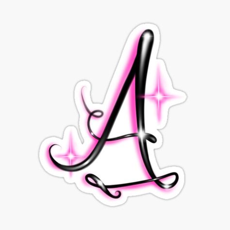 Name Drawings Letters, Airbrush Letters, Letter A Graffiti, Airbrush Font, Airbrush Lettering, Letter A Sticker, Artsy Fonts, Leavers Shirt, Airbrush Design