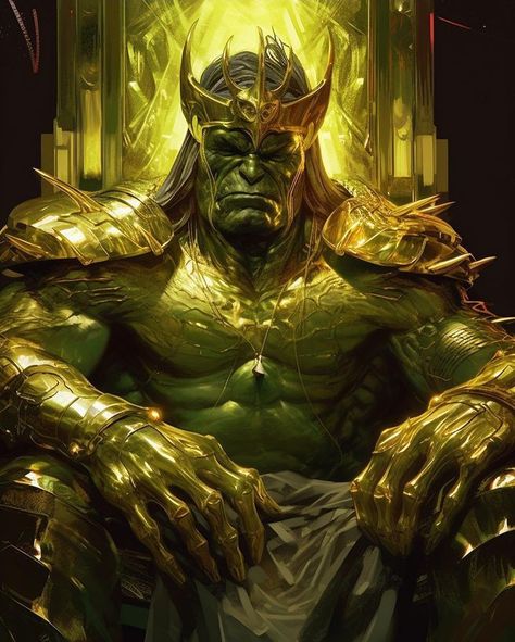 Orc King, Hulk Art, King Art, Fantasy Races, Fantasy Monster, Incredible Hulk, Make Design, Fantasy Character Design, Hulk