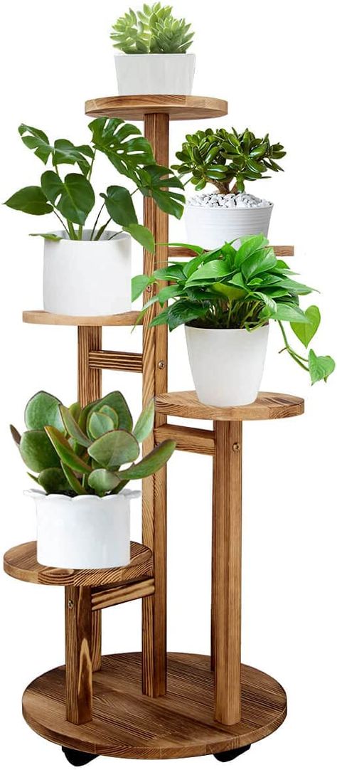 Tiered Plant Stand Indoor, Tiered Plant Stand, Small Plant Stand, Wooden Plant Stand, Tiered Planter, Corner Plant, Tall Plant Stands, Support Pour Plante, Plant Stands Outdoor