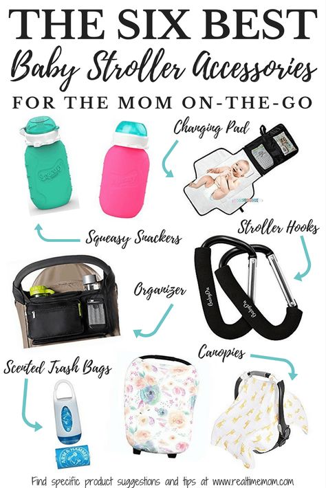 The six best stroller accessories for the mom on the go. This list has it all for the new and soon to be first time mom. #stroller #strolleraccessories #momonthego #newmom #babyregistry #babyregistrymusthaves Stroller Hacks, City Select Stroller, Twin Strollers Infants, Baby Registry Essentials, Best Baby Strollers, Baby Registry Must Haves, Baby Stroller Accessories, Stroller Hooks, Jogging Stroller