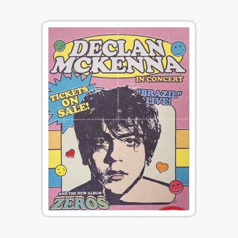 Millions of unique designs by independent artists. Find your thing. Declan Mckenna Aesthetic, Declan Mckenna, Music Stickers, Poster Stickers, Cool Posters, Music Poster, Retro Poster, Wall Collage, Retro Inspired