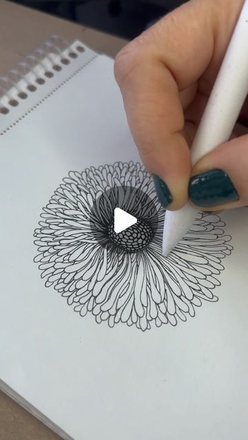 Flower Petals Drawing, Zentangle Flower Doodles, Botanical Illustration Black And White, Abstract Watercolor Flower, Flower Line Drawings, Friends Art, Love Friends, Line Flower, Marker Drawing