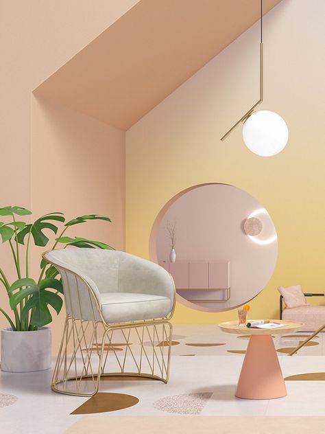 Pastels are the new neutrals - interior color trends 2018/2019 - stockholm furniture fair 2018 #pastels #interiortrends Kitchen Open Concept, Deco Pastel, Summer Interior, Spring Interiors, Pastel Interior, Eclectic Interior Design, Interior Design Concepts, Design Apartment, Elegant Furniture