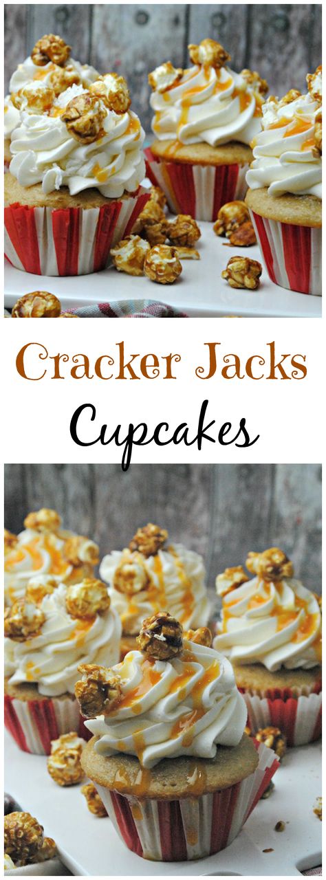 Thanksgiving Recipes Dessert, Cracker Jack, Cracker Jacks, Thanksgiving Food Desserts, Cupcake Flavors, Recipes Dessert, Dessert Cupcakes, Yummy Cupcakes, Savoury Cake