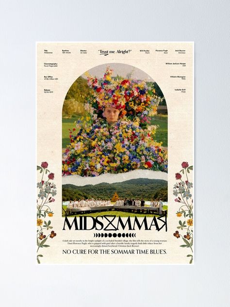 Midsommar Artwork, Midsommar Movie Poster, 21 Diner, Comic Poster, Movie Posters Design, Poster Poster, Minimalist Poster, Magazine Design, Canvas Poster