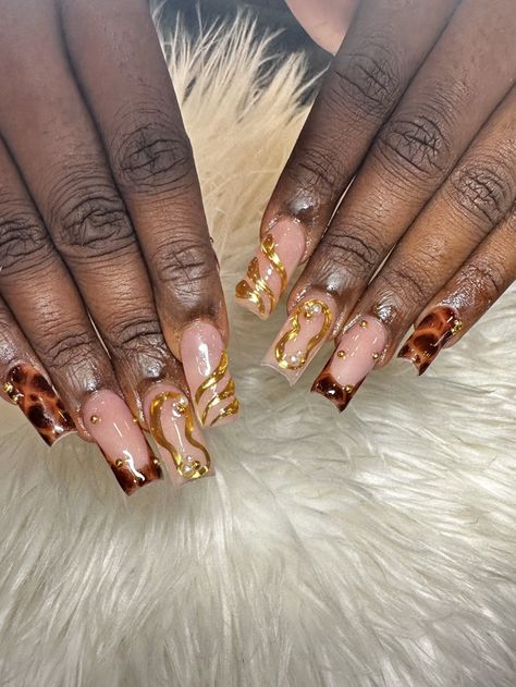 Clear Leopard Nails, Nail Ideas Leopard, Leopard Nails, Nail Ideas, Nails