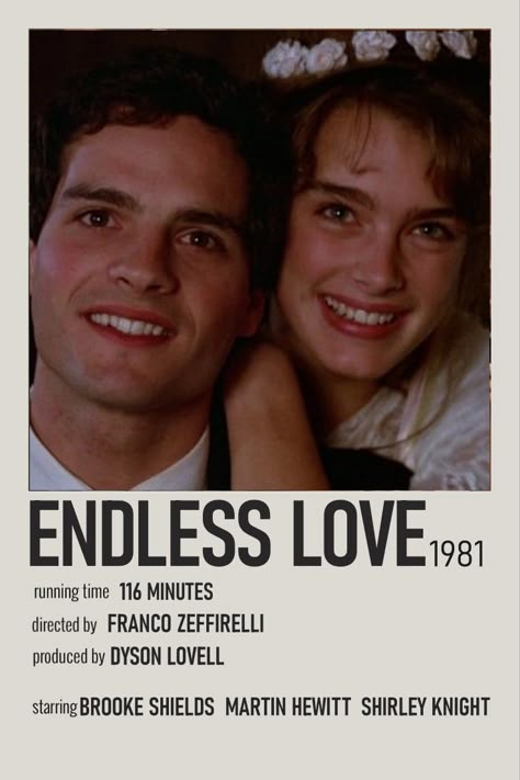 Endless Love Movie Poster, Endless Love Poster, Endless Love Movie 1981, Want To Feel Loved, Old Love Movies, 80s Romance Movies, Endless Love Movie, Movies About Love, Endless Love 1981