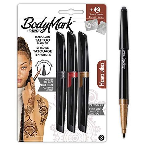 Makeup Artist Tattoo, Henna Pen, Purple Tattoos, Freckles Makeup, Private Tattoos, Famous Tattoo Artists, Felt Tip Markers, Classic Tattoo, Tattoo Parlors