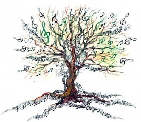 Music tree tattoo Music Tree, Note Tattoo, Theme Tattoo, Music Tattoo, Ad Hoc, Music Tattoos, Autumn Nature, Musical Notes, Nature Tree