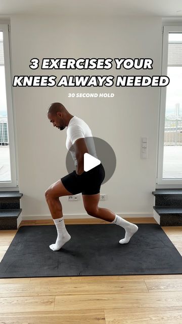 Anthony Green | Mobility on Instagram: "KNEE PAIN | KNEE STABILITY 

Knee pain? 
Try these 3 exercises to improve knee stability.

These exercises strengthen the muscles surrounding your knees to build stability.

Hold the first two exercises for about 30 seconds each, and the last one for 60 seconds.

Try this stability routine and let me know how your knees feel!" Knee Fat Exercises, Knee Mobility, Strengthen Your Knees, Knee Stability, Knee Fat, Knee Health, Anthony Green, Knee Strengthening Exercises, How To Strengthen Knees