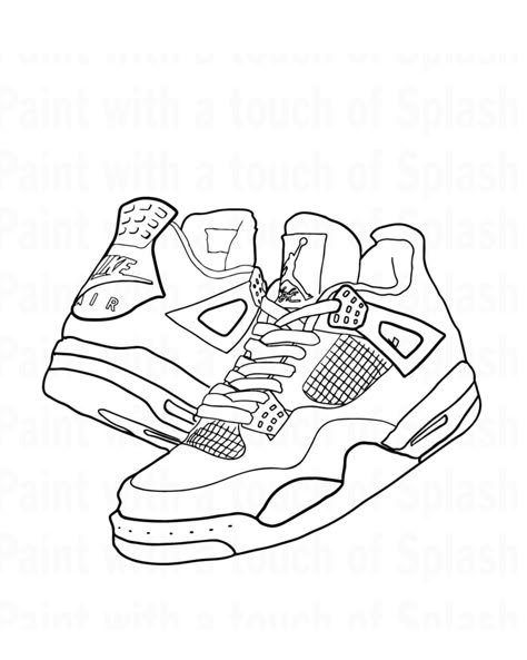 Jordan pre drawn on a stretched canvas. A sneaker lover will love this. Host a Jordan paint party. if you would like Jordan added onto the canvas, click on the personalized box. Paint kit includes canvas, paint, brushes, and a disposable apron. Watermark will be removed.#kidscoloringfun #easycoloringpages #coloringforkids #simplecoloring #kidscrafts Drawing Of Jordans Shoes, Nike Coloring Pages Free Printable, Shoe Coloring Pages, Jordan Coloring Pages, Sneaker Coloring Pages Free Printable, Sneaker Coloring Page, Baddie Coloring Pages, Jordan Shoe Coloring Page, Nike Drawing