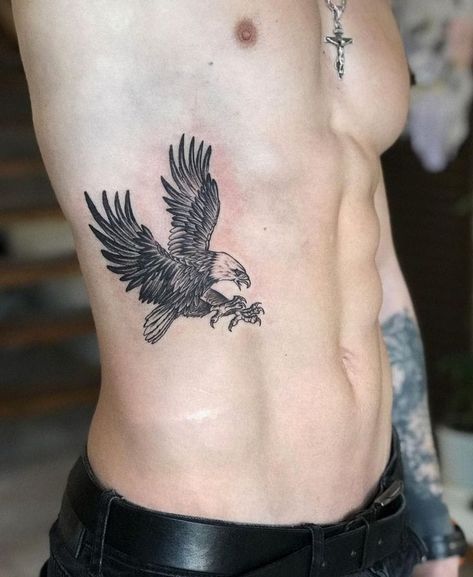 Eagle Tattoo Forearm, Small Eagle Tattoo, Tato Tradisional, Floral Back Tattoos, Hawk Tattoo, Tattoo Line, Tattoo Dotwork, Forearm Band Tattoos, Bird Tattoos