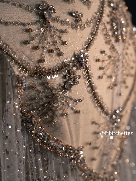 Celestial Wedding Dress, Gown Aesthetic, Boho Wedding Dress Bohemian, Sparkly Gown, Dreamy Gowns, Celestial Wedding, Fairy Aesthetic, Couture Embroidery, Fashion Illustration Dresses