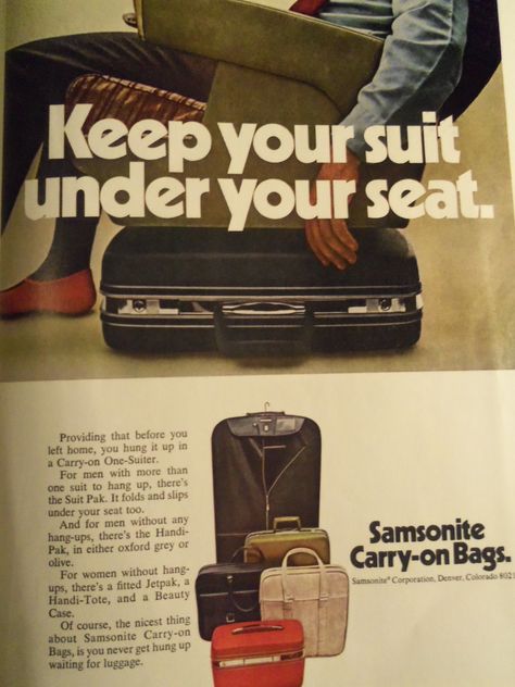 1970 Samsonite luggage ad 70s Advertisements Vintage Ads, Retro Catalog Design, 70s Editorial Design, Vintage Travel Ads, 70s Ad Design, 70s Commercials, 60s Advertisements, 70s Advertisements, 70s Mood Board