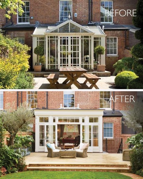 Renovation 2021: ‘before and after’ orangery ideas Conservatory Extension, Big Dining Table, Westbury Gardens, Garden Room Extensions, Victorian Townhouse, Room Extensions, Roof Lantern, Entertaining Space, Garden Rooms