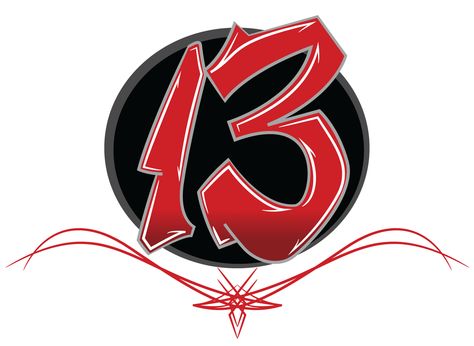 13 Graffiti Number, 13 Logo Design Number, Lucky 13 Art, Demonic Signs, Lucky 13 Tattoo, Number 13 Tattoos, 13 Number, Motorcycle Art Painting, Lucky Number 13