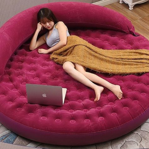 Ever wish you could just plop down wherever you are  and take a nap? #lazydays #lazyafternoon #lazymorning http://ift.tt/2mXaNeN Inflatable Sofa Bed, Cushion Bed, Bed Single, Inflatable Sofa, Living Room Recliner, Inflatable Bed, Round Beds, Mattress Sofa, Indoor Chairs