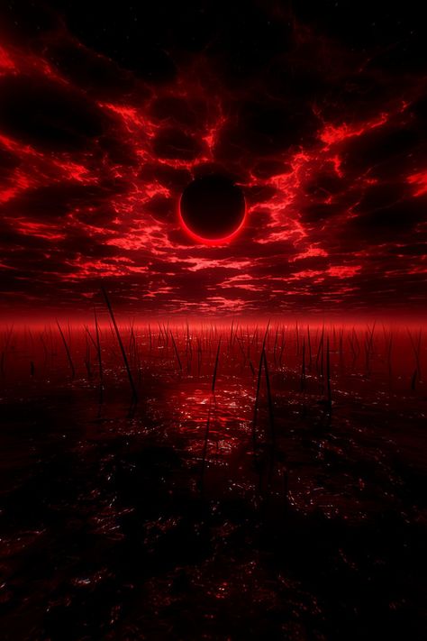 Red And Black Wallpaper, Android Wallpaper Art, Dark Fantasy Artwork, 8k Wallpaper, 다크 판타지, Dark Art Illustrations, Beautiful Dark Art, Cool Wallpapers Art, Red Sky