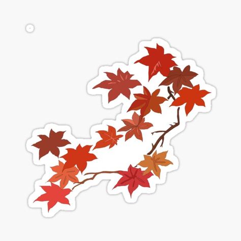 Maple Leaf Sticker, Leaves Stickers, Fall Maple Leaves, Leaf Sticker, Origami Patterns, Leaves Fall, Red Leaves, Bullet Journal Stickers, Maple Leaves