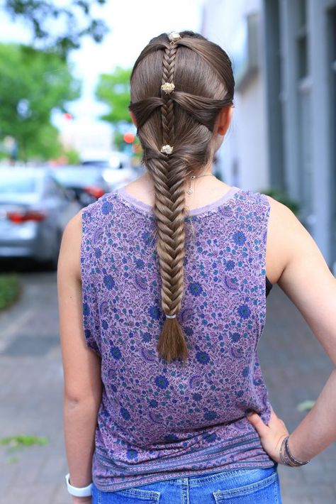 Fishtail Mermaid Braid | Cute Girls Hairstyles Fish Tail Braids, Mermaid Braids, Brooklyn Hat, Tail Braids, Mermaid Braid, Clear Hair, Hollywood Hair, Long Hair Tutorial