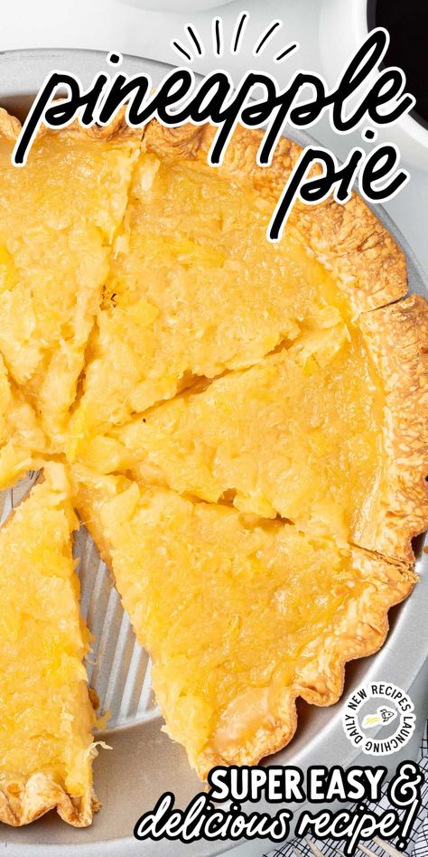 A sweet and tangy slice of tropical paradise, pineapple pie is the perfect combination of pineapple filling in a golden crust. Pineapple Dessert Easy, Pineapple Filling, Pineapple Pie, Tropical Desserts, Fresh Strawberry Recipes, Pineapple Dessert Recipes, Pineapple Desserts, Pineapple Recipes, Baking Basics