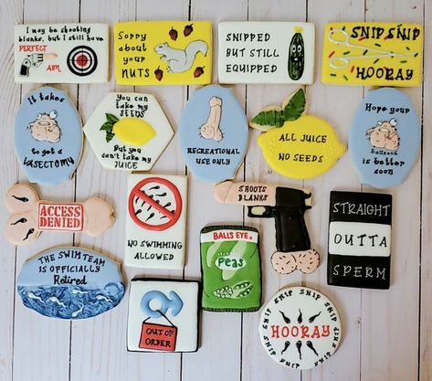 Vasectomy Cookies, Sugar Cookie Royal Icing, Gender Party, Baking Business, Home Baking, Monster Cookies, Royal Icing, Cake Pops, Cookie Decorating