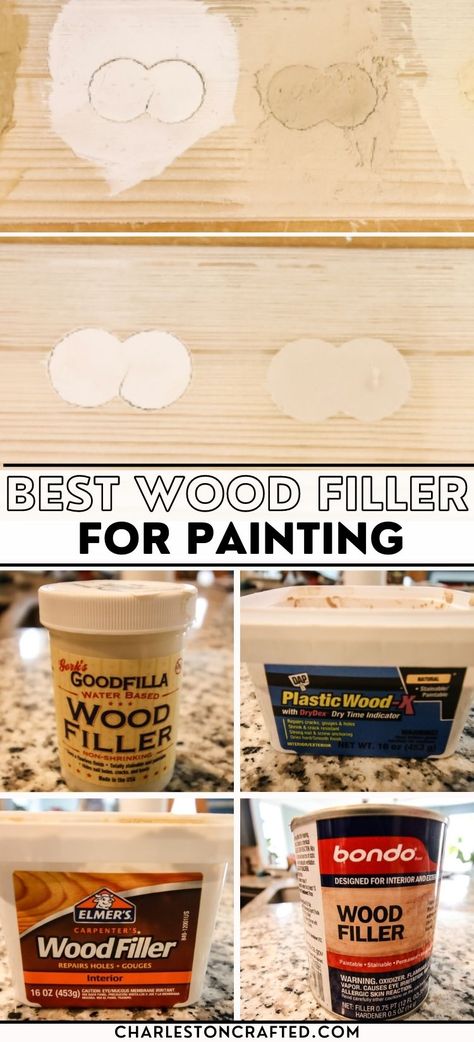 the best wood filler for painting Wood Filler Before And After, Best Wood Filler For Furniture, Wood Filler Tips, How To Make Wood Filler From Sawdust, Dap Plastic Wood Filler, Grain Filler, Simple Bookshelf, Wood Fillers, Custom Dining Tables