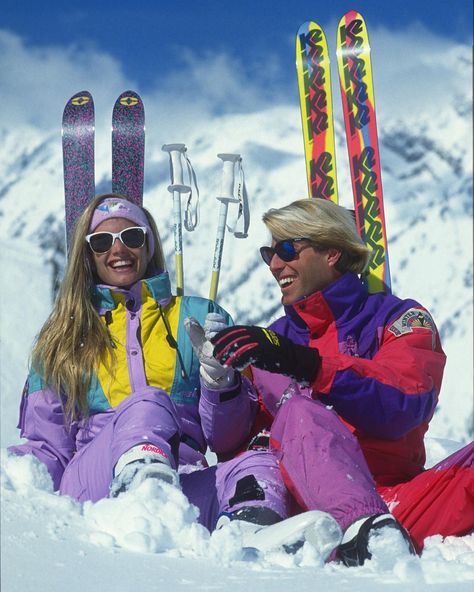 Words cannot describe how much I love this photo. #retro #neon #skiing #90s #snowbird #snowbirdarchives #skiutah Ski Aesthetic, Ski Culture, Ski Vintage, Family Ski Trip, Apres Ski Party, Utah Skiing, Ski Bunnies, Ski Family, Retro Ski