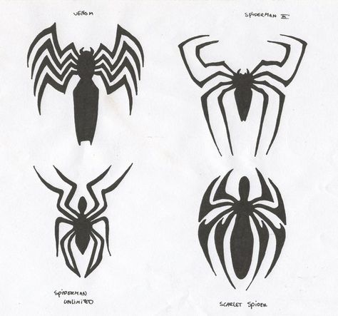 spiderman logo's by Carnivac Spiderman Logo Tattoo, Venom Tattoo Design, Scarlet Spider Kaine, Venom Logo, Venom Tattoo, Exotic Tattoos, Spiderman Tattoo, Spiderman Logo, Wolf Tattoo Sleeve