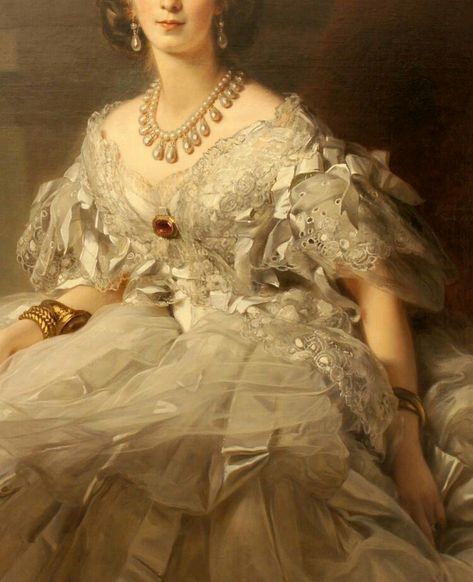 Franz Xavier Winterhalter, A Woman, White Dress, White, Art