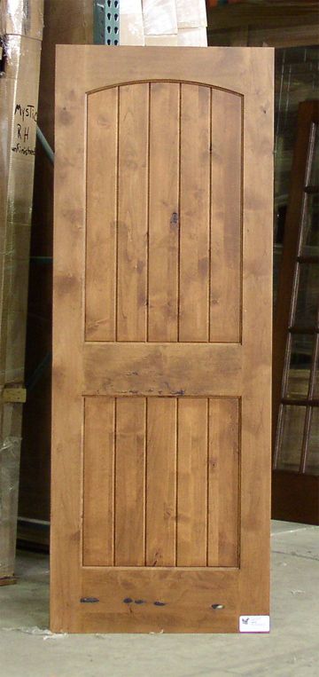 Knotty alder doors Interior Doors Wood Stain, Log Home Interior Doors, Interior Doors Cabin, Cabin Interior Doors, Stained Pine Doors Interior, Wood Stained Interior Doors, Alder Doors Interior, Knotty Alder Trim, Rustic Interior Doors