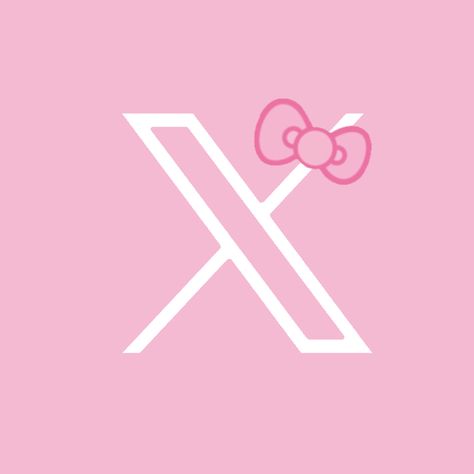 Hello Kitty Twitter Icon, X Icon Twitter, Hello Kitty App Icon Photos, Twitter X Logo, Pink App Icons Aesthetic Hello Kitty, Hello Kitty App Icons Aesthetic, Pink Twitter Icon, Hello Kitty Phone Icons, Hello Kitty Widget Icons