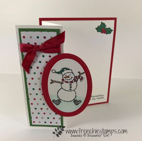 Christmas Swap with the leader group. All cards showcase products from Stampin'Up! Holiday 2018 catalog. All can be purchase at frenchiestamps.com Spirited Snowmen Snowmen Cards, Christmas Cards 2018, Snowman Christmas Cards, Christmas Cards Kids, Unique Christmas Cards, Snowman Cards, Snowflake Cards, Tag Ideas, Homemade Christmas Cards